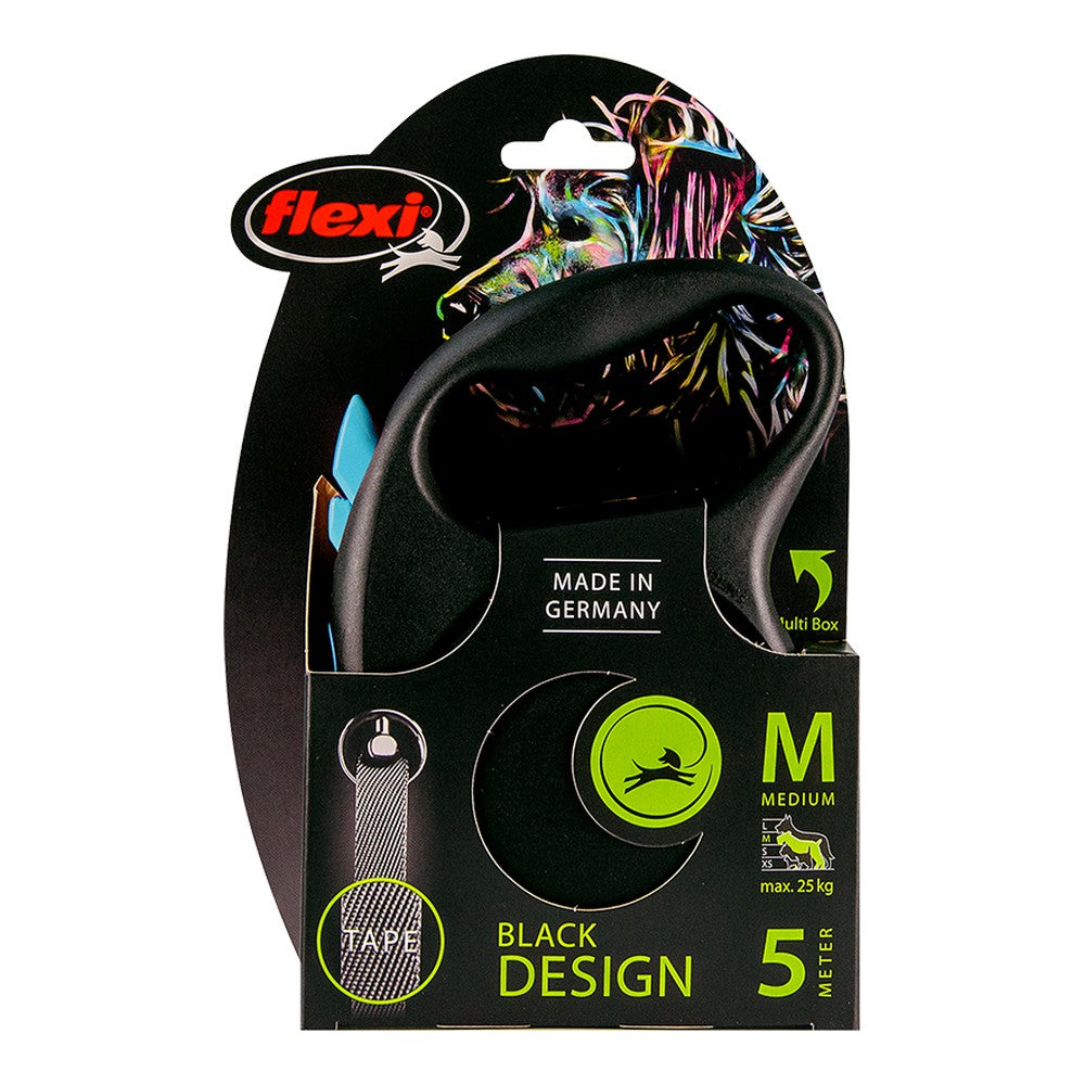Correa extensible Flexi Black Design (5 m · talla M)