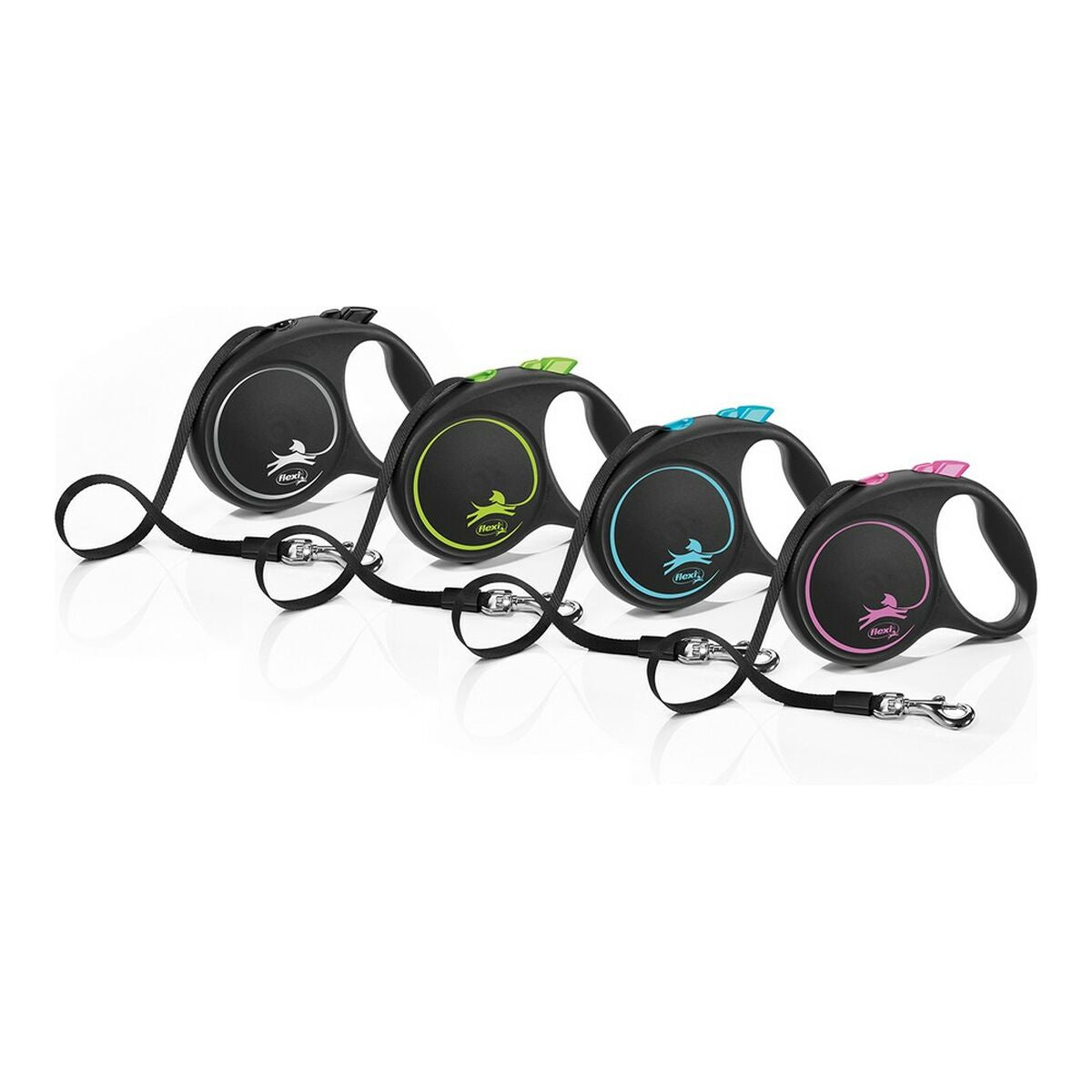 Correa extensible Flexi Black Design (5 m · talla M)